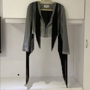 Fringe Cropped Blazer Size S
